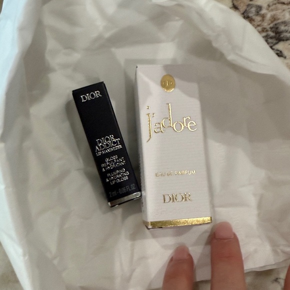 Dior Soft Pink Clutch with Silver Logo - Picture 2 of 2